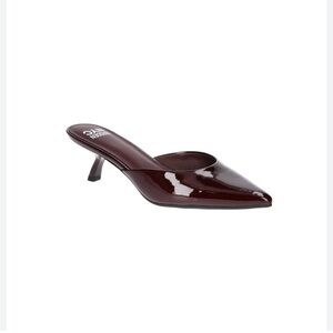 Madden NYC Elegant Burgundy Kitten Heels